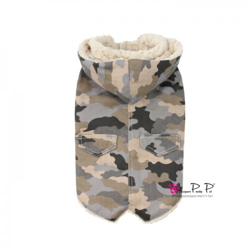 Pretty Pet Fleece Coat (Army Print)